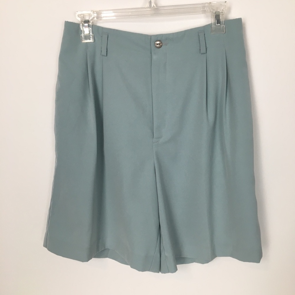 Haley high waist pleated front blue shorts 10
